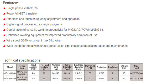 ماكينة لحام MIG 160SNY