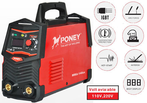 120/140amp بدء التشغيل الساخن Arc Soldar IGBT MMA العاكس ARC لحام 110/220 فولت مضاد للالتصاق