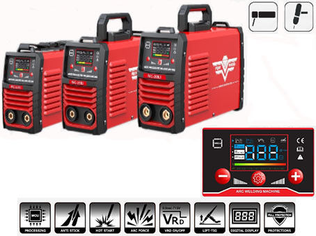 شاشة LCD الصارمة آلة لحام القوس الذكي IGBT 1.6-5.0mm القطب الكهربائي Soldar