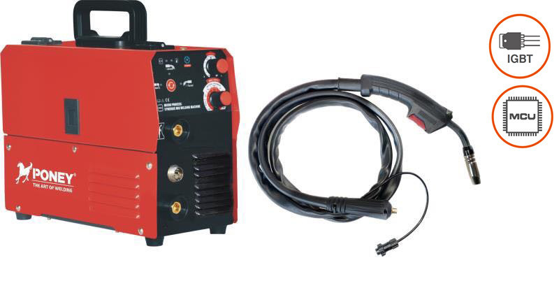 ميني MIG 120 بدون آلة لحام بالغاز بدء التشغيل الساخن مع شعلة MIG منفصلة